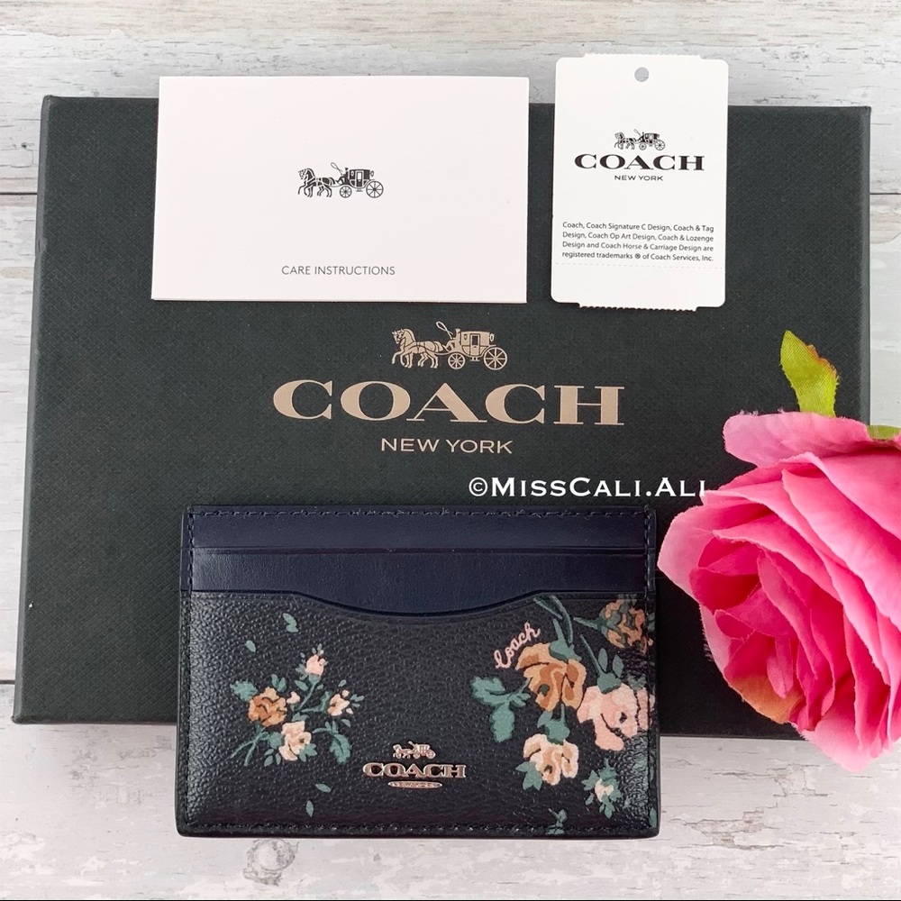 NWT COACH Rose Bouquet Convertible Belt Bag + Card Case Set - Picture 9 of 16